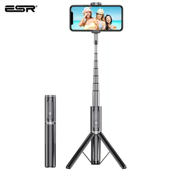 

ESR Wireless Bluetooth Selfie Stick Mini Tripod Monopod with Remote Control for iPhone Samsung Android Foldable Selfie Stick