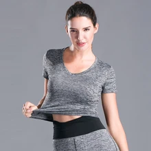 PENERAN, спортивный топ для спортзала, для женщин, сухой крой, топы для тренировок, для женщин, дышащая, для фитнеса, женская спортивная рубашка, футболка для бега, v-образный вырез, S