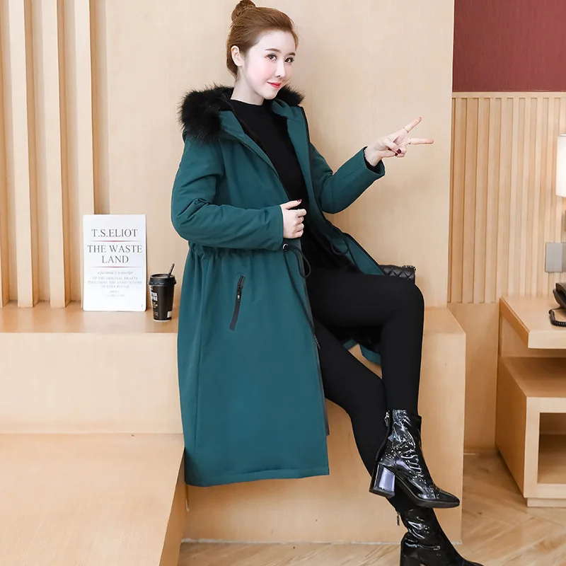 

Imitation Mink Velvet Jacket Brushed And Thick 2019 Winter New Style Large Size Fat Mm Loose-Fit Slimming Mid-length Trench Coat