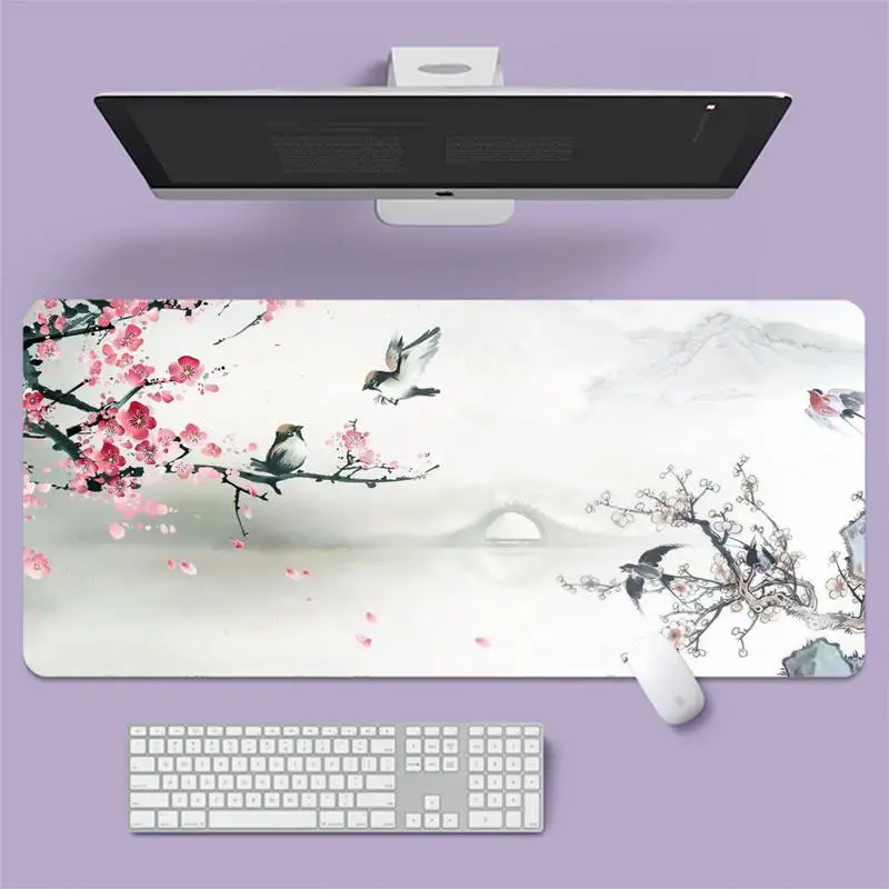 Chinese style art gamer play mats Mousepad Large gaming laptop XL non-slip rubber office computer mouse pad | Компьютеры и офис