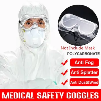 

Workplace Medical Face Masks Safety Goggles Eyes Protection Clear Glasses Wind and Dust Anti-virus Anti-fog Protective Glasses