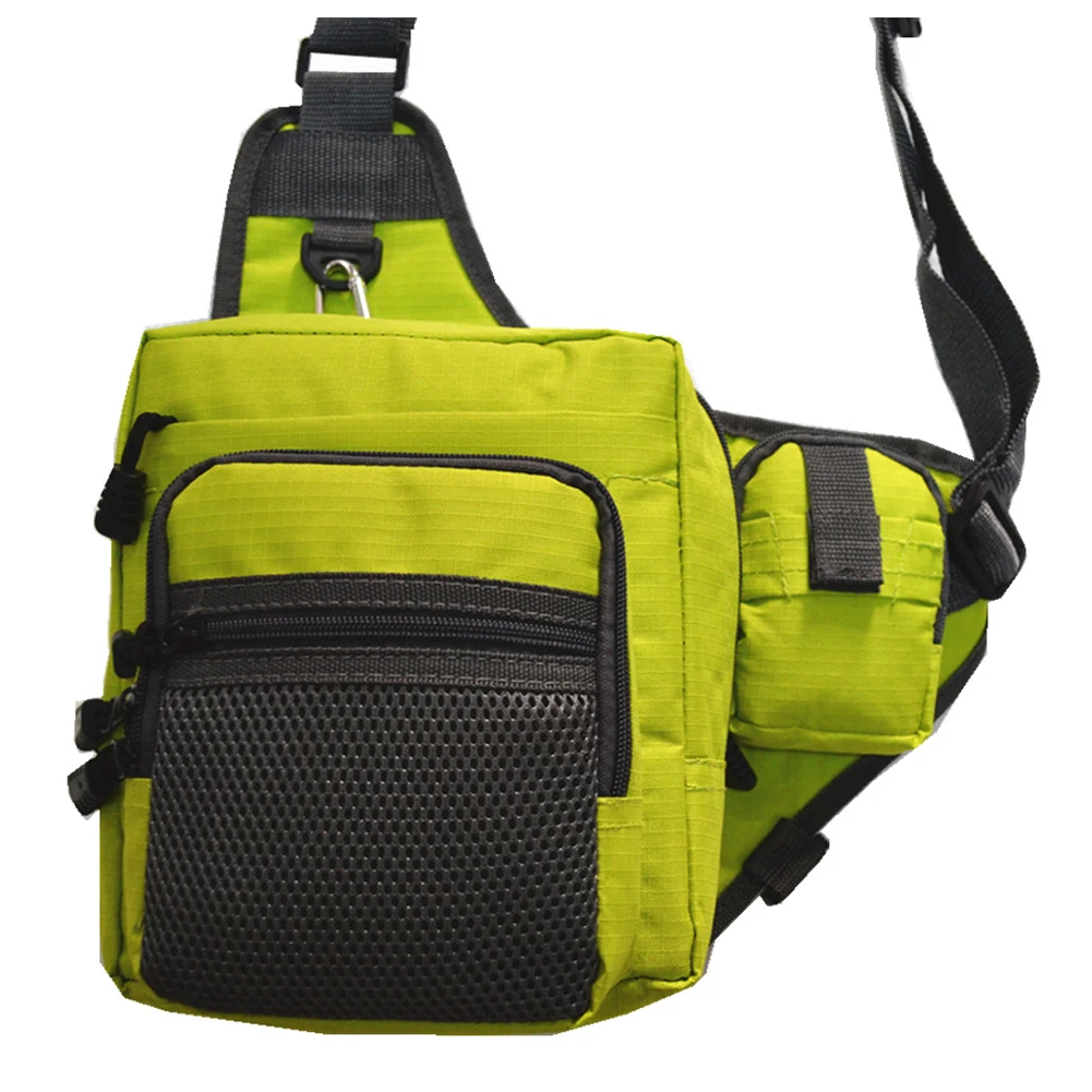 Crossbody Fishing Bag Adjustable Sports Compartment Durable Anti Tear Lure Pack Wear Resistance Waterproof Outdoor Waist Storage | Спорт и