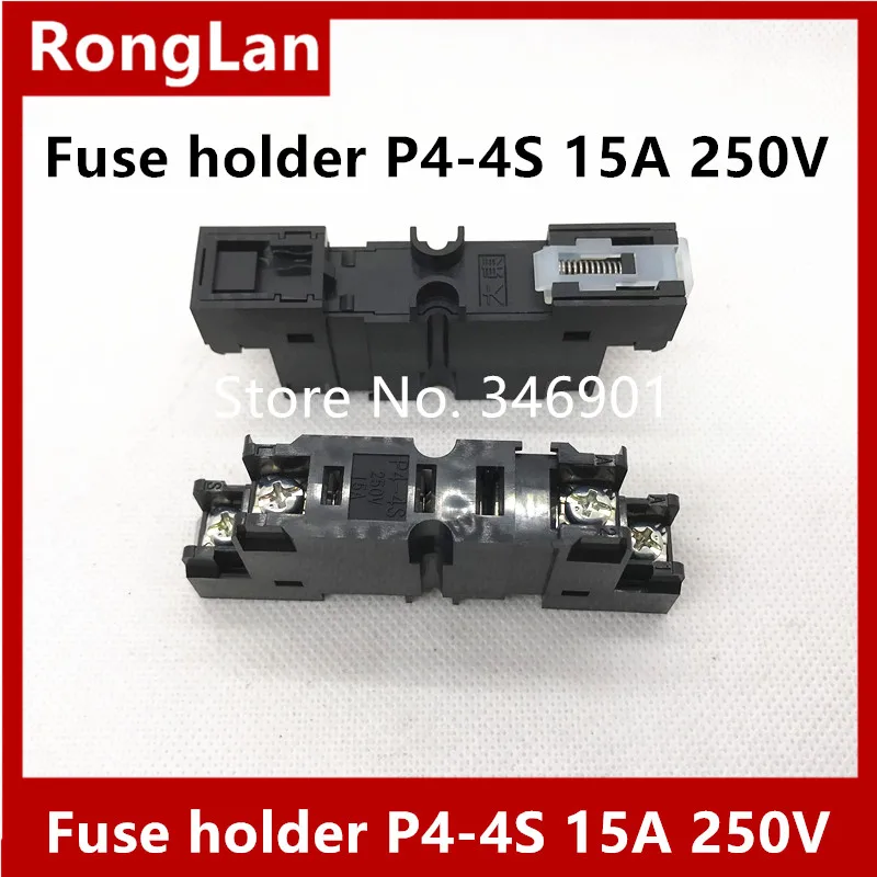 

[SA]Imported original Japanese - fuse holder rail base P4-4S 15A 250V--10PCS/LOT