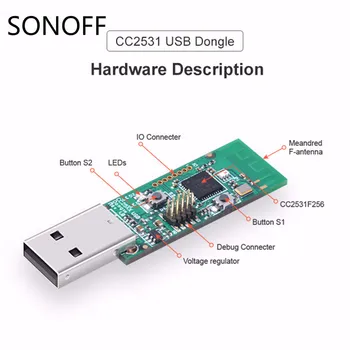 

Sonoff Zigbee CC2531 USB Dongle Module Bare Board Packet Protocol Analyzer USB Interface Dongle Supports BASICZBR3 S31 Lite Zb