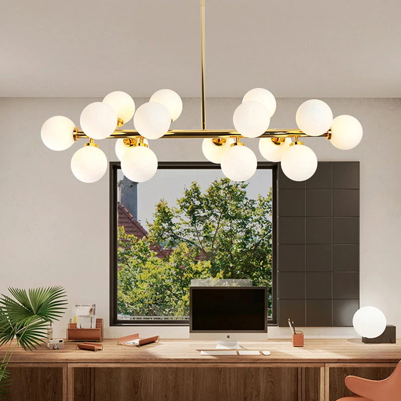 

NordicModern Gold LED Chandeliers Suspension Light Fixtures Decor Home Living room Bedroom Kitchen Pendant Chandeliers Lighting