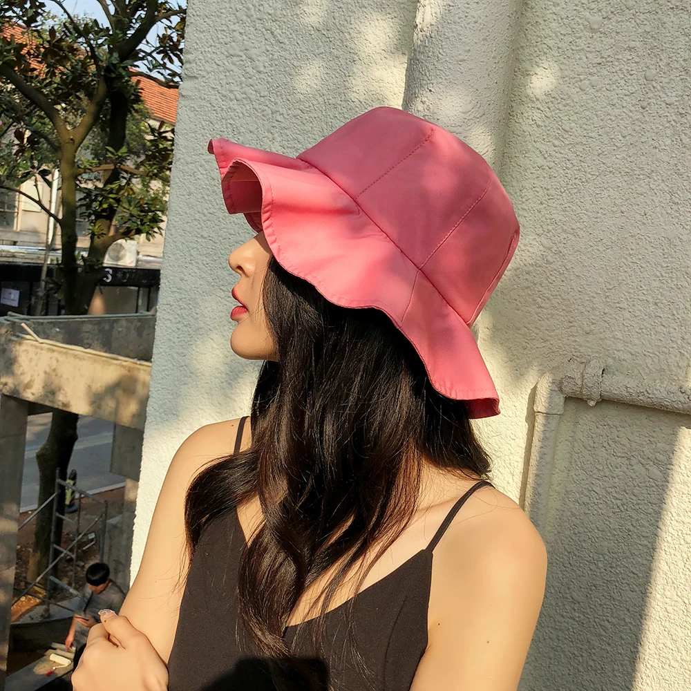 Unisex Summer Foldable Bucket Hat Women Outdoor Sunscreen Cotton Fishing Hunting Cap Summer Hats For Women Anti-UV Visor Gift