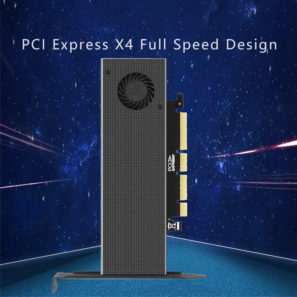 M3.3nvme к PCIE3.0 адаптер плата Расширения двойное напряжение Led компьютер мини аксессуары вентилятор охлаждения GEN3 платы стабильный
