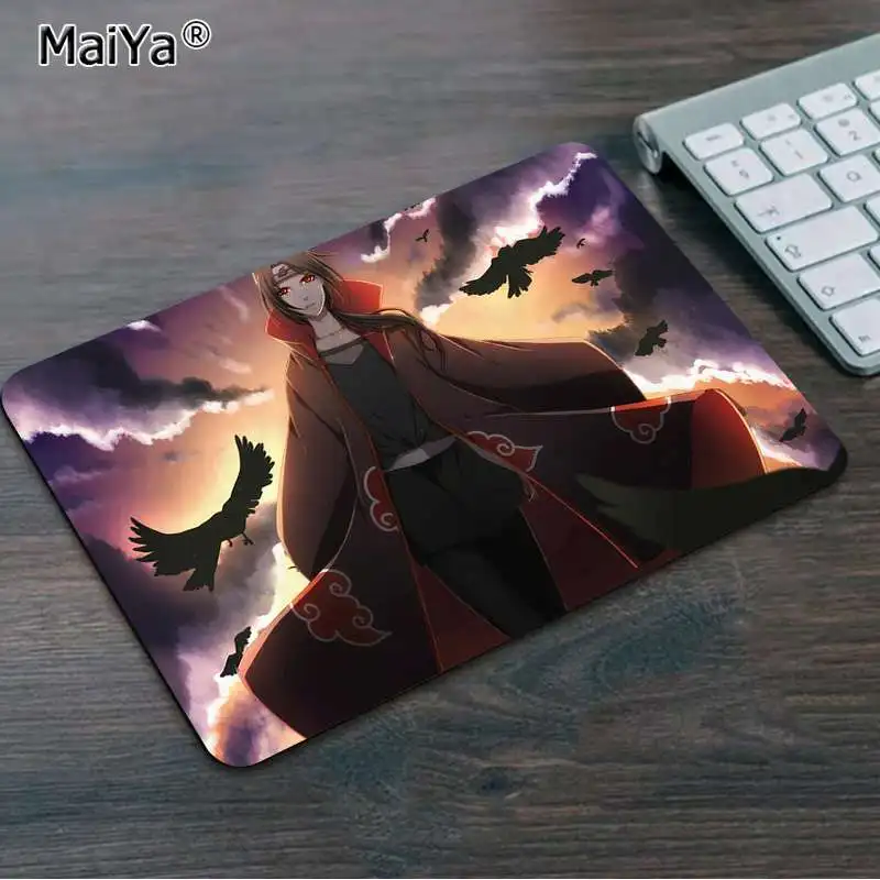No Lock Edge18x22cm MaiYa Naruto Shippuden Akatsuki Pics компьютерная игровая мышь коврики резиновый ПК компьютерный игровой коврик для мыши - Цвет: No Lock Edge18x22cm