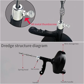 

Kitchen Bathroom Sink Pipe Drain Cleaner Pipeline Hair Cleaning Removal Shower Toilet Sewer Clog Long Metal Wire Spring Hook