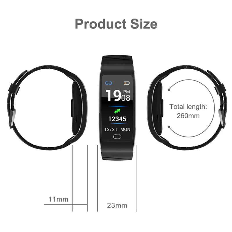 S7 Bluetooth цветной экран умный Браслет IP67 Водонепроницаемый Фитнес Спортивный Браслет приложение напоминание сердечного ритма умный браслет здоровья