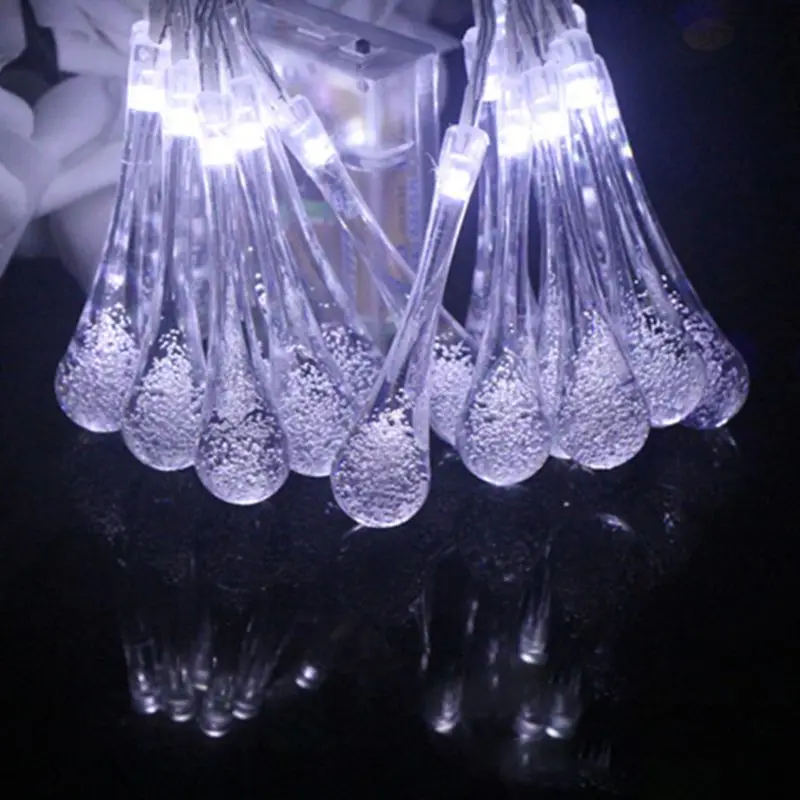 20 футов 30LED капли воды солнечные гирлянды для дома, сада, свадьбы, вечерние, декор 19QE