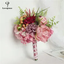 Lovegrace Свадебный букет цветов Свадебные аксессуары маленькие свадебные букеты шелковые розы свадебный букет s для украшения подружек невесты
