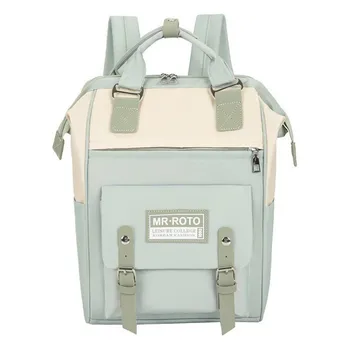 

2020 Simple Style Larger Capacity Nylon Waterproof Color Student Backpack Bag Multifunction for Mother Shoulder Package