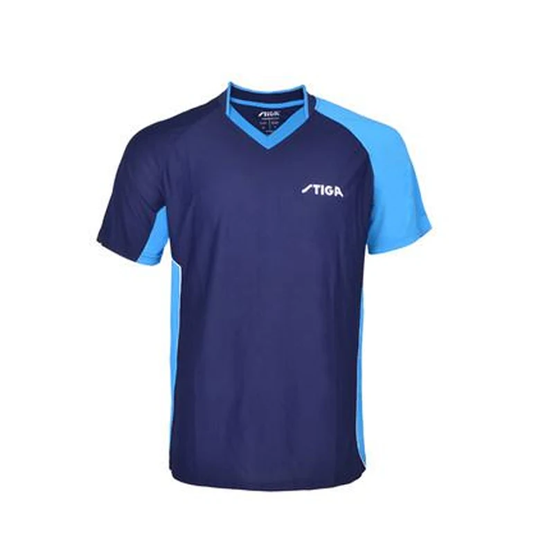 Blue Новинка; Stiga; одежда для настольного тенниса; быстросохнущая футболка; спортивная одежда; футболка; тренировочная одежда - Цвет: Blue