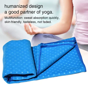 

Travel Fitness Non Slip Workout Washable Cover Soft Pilates Yoga Mat Towel Portable Exercise Absorbent Sweat Artificial Flannel