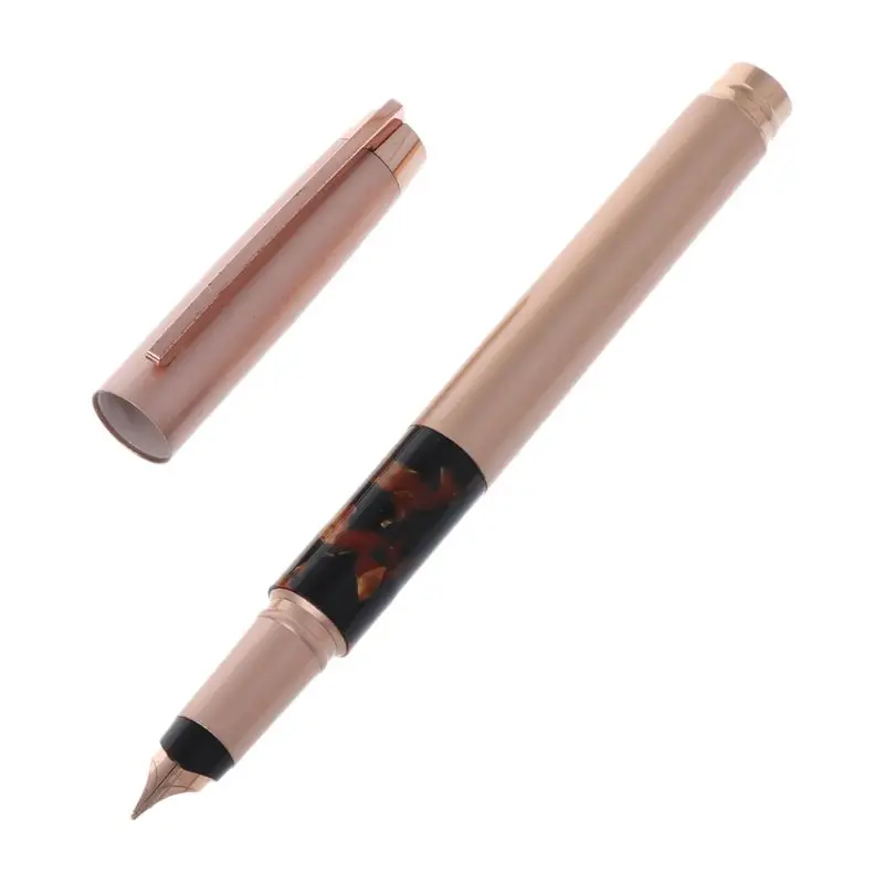 Роскошные сращивания авторучка тонкий Средний наконечник 0,7 мм ручки для подписи Бизнес офисные школьные письменные принадлежности инструмент - Цвет: Rose Gold