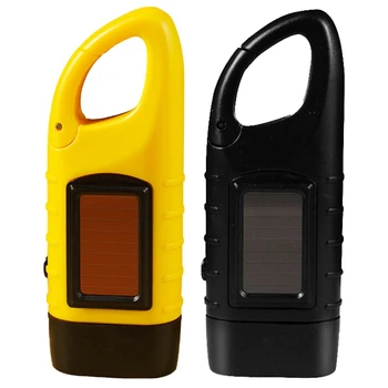 

New Mini Emergency Hand Crank Solar Flashlight Rechargeable LED Light Lamp Charging Powerful Torch for Outdoor Camping