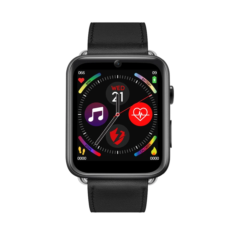 LEMFO LEM10 1,8" 4G Смарт часы Для мужчин для наручных часов Apple Watch, gps Wifi смарт-браслет Для женщин 780 МА/ч, Смарт-часы Android 7,1 3/32 ГБ флэш-памяти, предпродажа - Цвет: Black leather