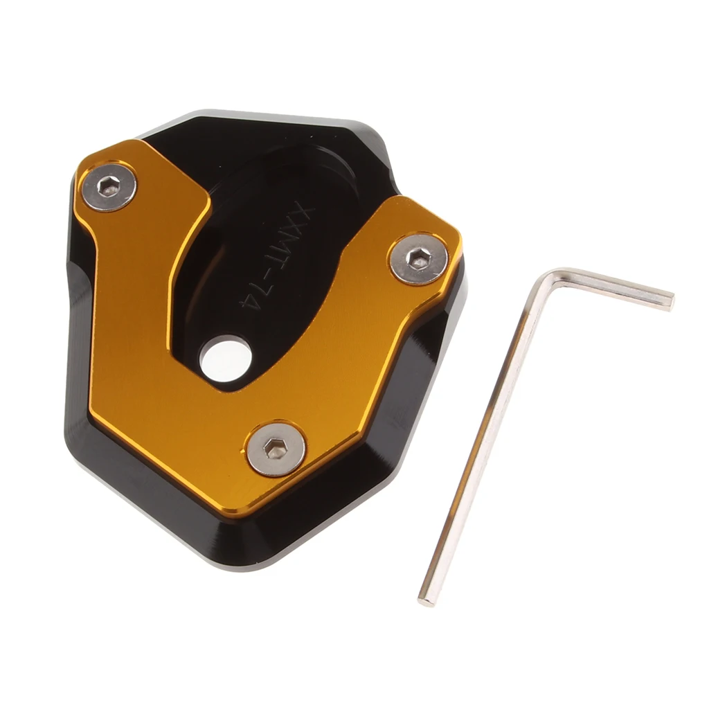 Motorcycle CNC Side Stand Kickstand Enlarge Plate Pad For Kawasaki Z650 Z900 Ninja250/300Foot