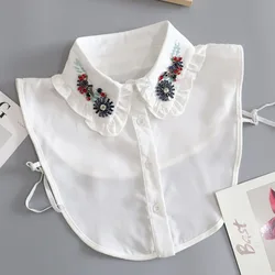 Elegant Fake Collar Women Detachable Collars White Shirt Fake False Collar Woman Removable Half Shirt Faux Col Blouse Neckwear