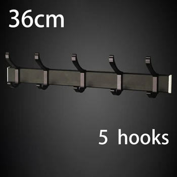 

5hooks Aluminum Alloy Hooks Coat Clothes Door Holder Rack Hook Wall Hanger