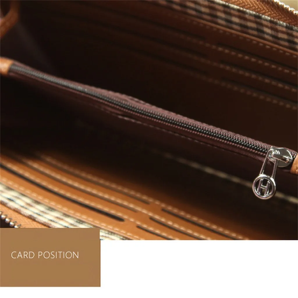 Мужской кошелек из натуральной кожи cartera mujer monedero, Мужской Длинный кошелек, повседневный Многофункциональный клатч, сумка для карт