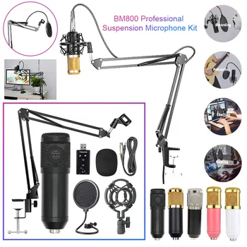 

TUREJO Professional bm 800 Condenser Microphone 3.5Mm Wired Bm-800 karaoke BM800 Recording Microphone for Computer Karaoke KTV
