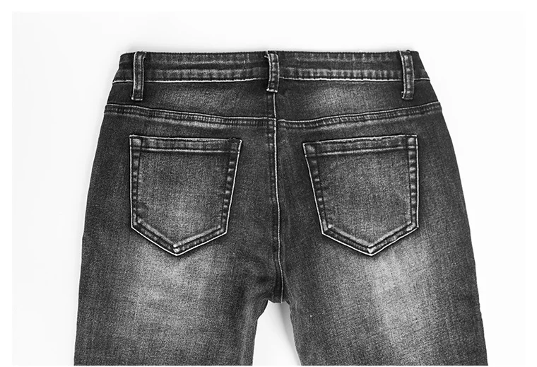 Streetwear Ripped Jeans for Women Skinny Black Distressed Denim Pants Stretch Push Up Slim Femme New Autumn Sale Items