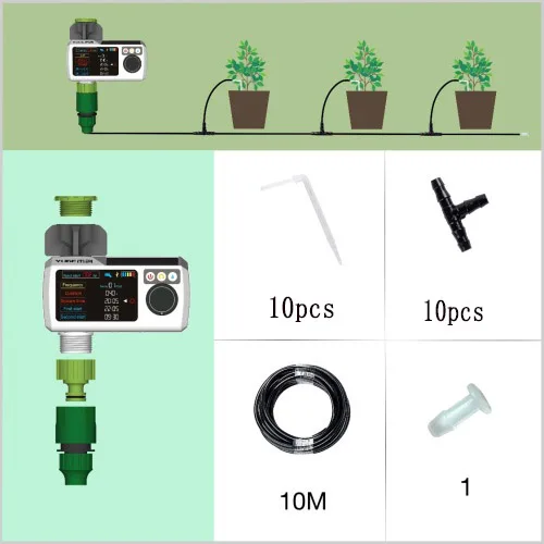 Système d'irrigation goutte à goutte étanche Écran LCD Charge d'énergie solaire Dispositif d'arrosage automatique Jardin Maison Arroseur intelligent_voghion.com
