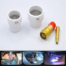 

4PCS Aluminia Nozzle Set Welding Ceramic Welding Cup 14#12# 2.4MM For Tig ARC Weld Parts WP9/17/18/20/25/26 Welding Torch