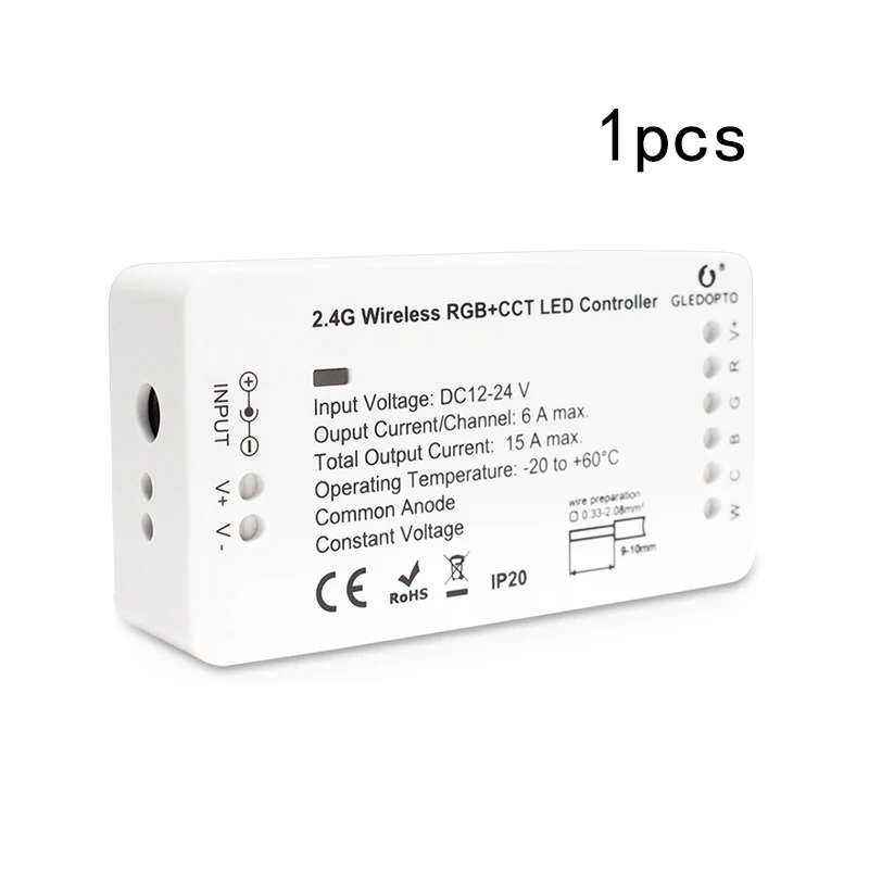 1/2/3/5/10 шт. G светодиодный OPTO RGB+ CCT Zigbee умный светодиодный светильник контроллер полосы DC12-24V умный дом работа Hue мост Amazon Alexa Echo - Комплект: 1pcs