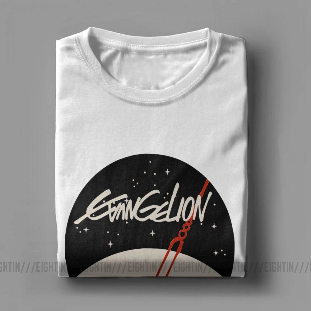 Мужские футболки Evangelion Lance Of Longinus, футболка с потрясающим круглым вырезом, одежда с короткими рукавами, летняя футболка из чистого хлопка