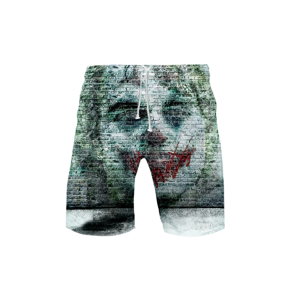 Хэллоуин ужасов доска шорты пляжные летние Haha Джокер для мужчин 3d Спорт сёрфинга фильм плавки мультфильм короткие брюки поддельный смех