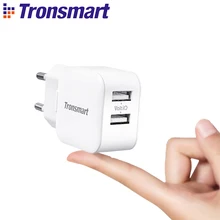 Tronsmart W02 12 Вт USB быстрое зарядное устройство мини быстрое зарядное устройство двойное зарядное устройство на стене для телефона, xiaomi, huawei, iPhone, iPad Pro, samsung