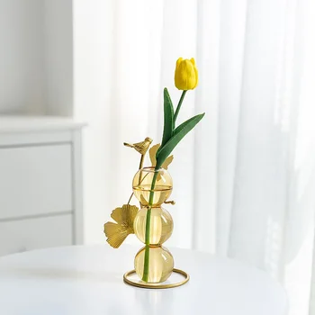 

Fresh Pastoral Style Glass Vases Creative Crystal Ball Countertop Hydroponic Vase Furniture Office Decor Vase Christmas Present