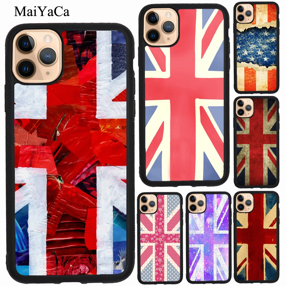 

MaiYaCa Union Jack Flag TPU Phone Case For iPhone XR X XS Max 6S 7 8 Plus 5s SE 11 Pro Max Cover Coque
