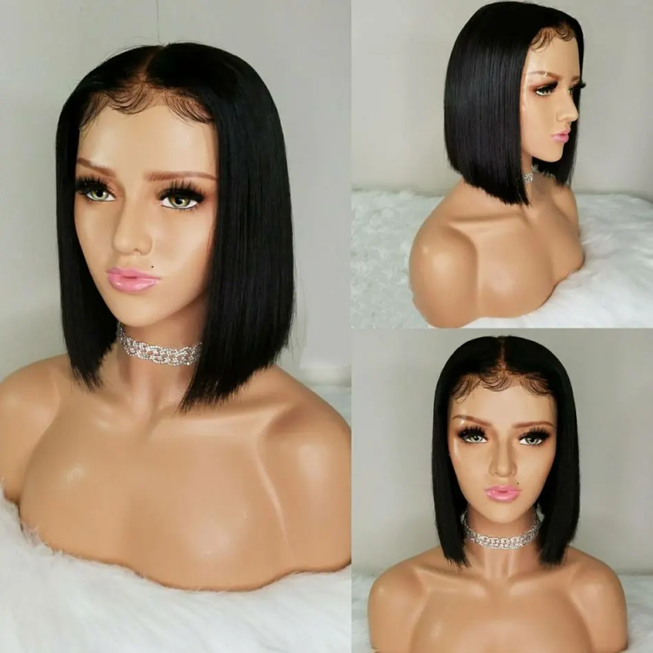 Бразильские человеческие волосы remy для наращивания, прямые волосы 13x6 синтетические волосы на кружеве парики для чернокожих ж
