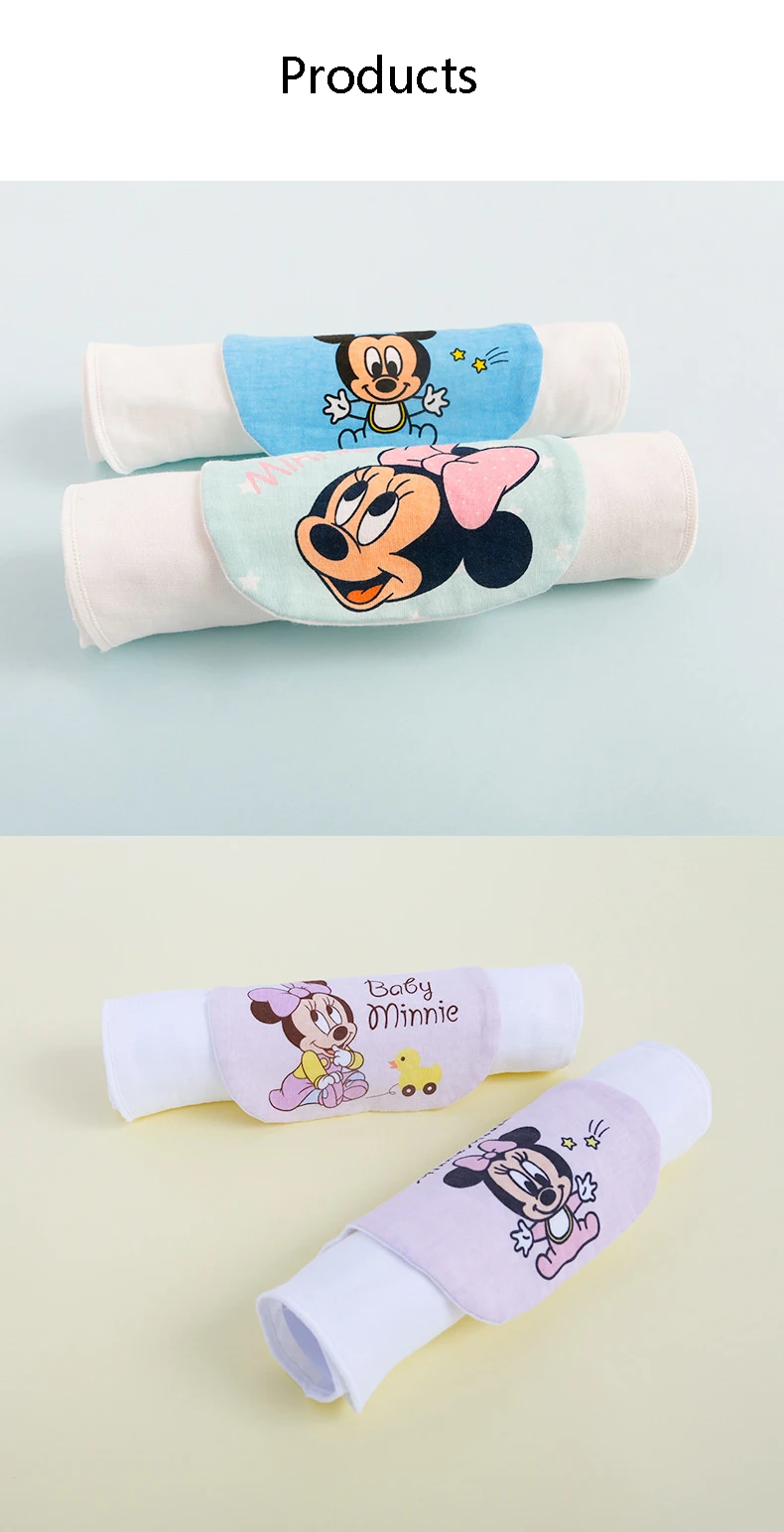 Crianças à Prova de Suor Toalha de Volta Jardim de Infância Disney Algodão Suor-absorvente Toalha Criança Trompete Gaze Han 12 de suor toalha de volta algodão jardim