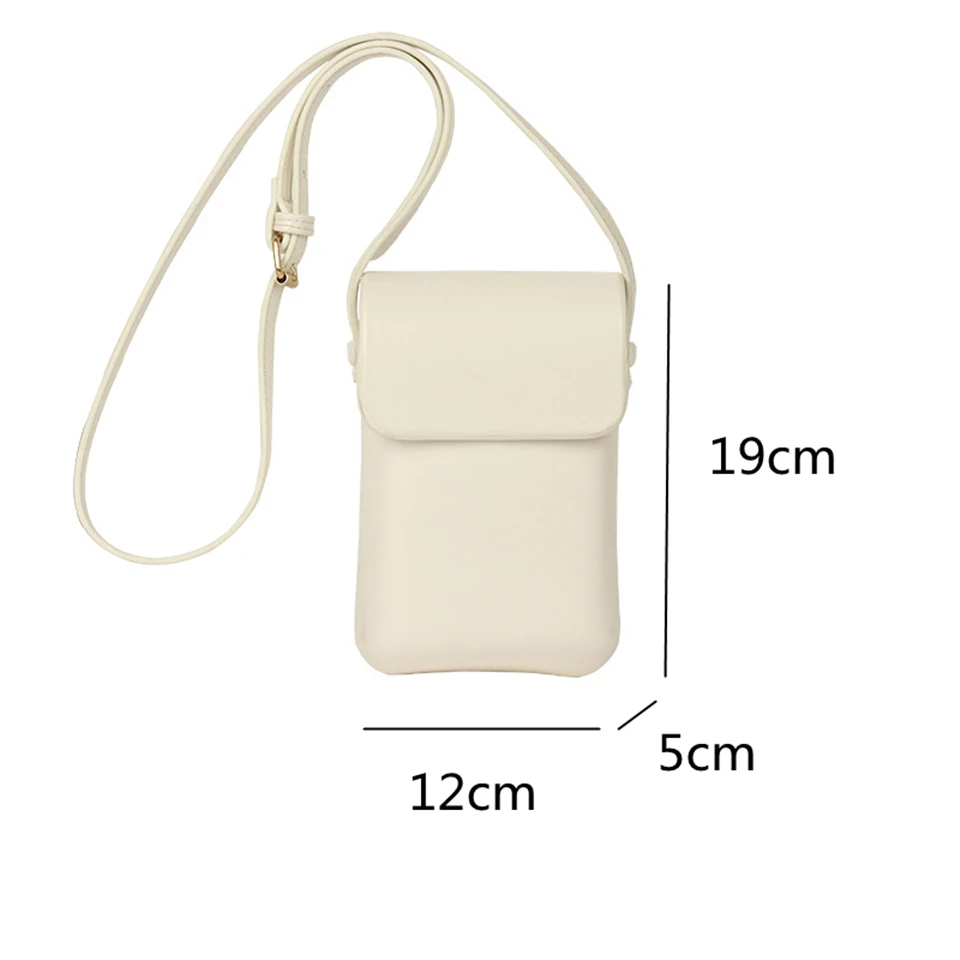 2021 Flap Crossbody Bags Women Mini PU Leather Shoulder Purses and Handbags for Girls Ladies Phone Simple Solid Designer Bag