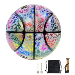 Reflective Glowing Basketball Lighting Luminous Basketball Night Training Basketball With White Reflective Size 7 Basketball