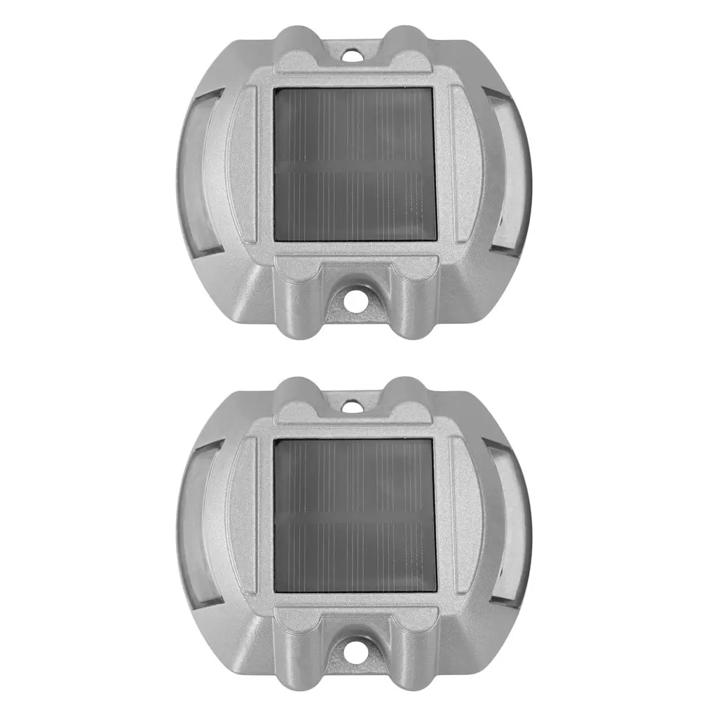 

2pcs Solar Road Stud Paving Road IP68 Waterproof Path Light Outdoor Driveway Pathway Yard Garden Step Lamp Warning Light