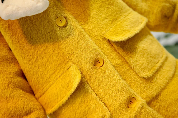 Girls coat autumn and winter models new imitation velvet children's coat in the big boy candy color fishtail top