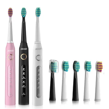 

Sonic Electric Toothbrush Brush Heads Refills Adult USB Recharging Waterproof Teeth Whitening Massage Gums Power Tooth Brush