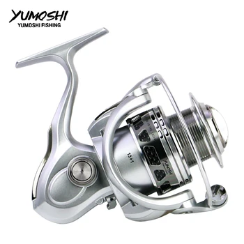 شراءبكرة صيد معدنية كاملة من YUMOSHI LH 2000-5000 بكرات من Carretilha بكرات من Carretes De Pescar مصنوعة من البلاستيك المصبوب