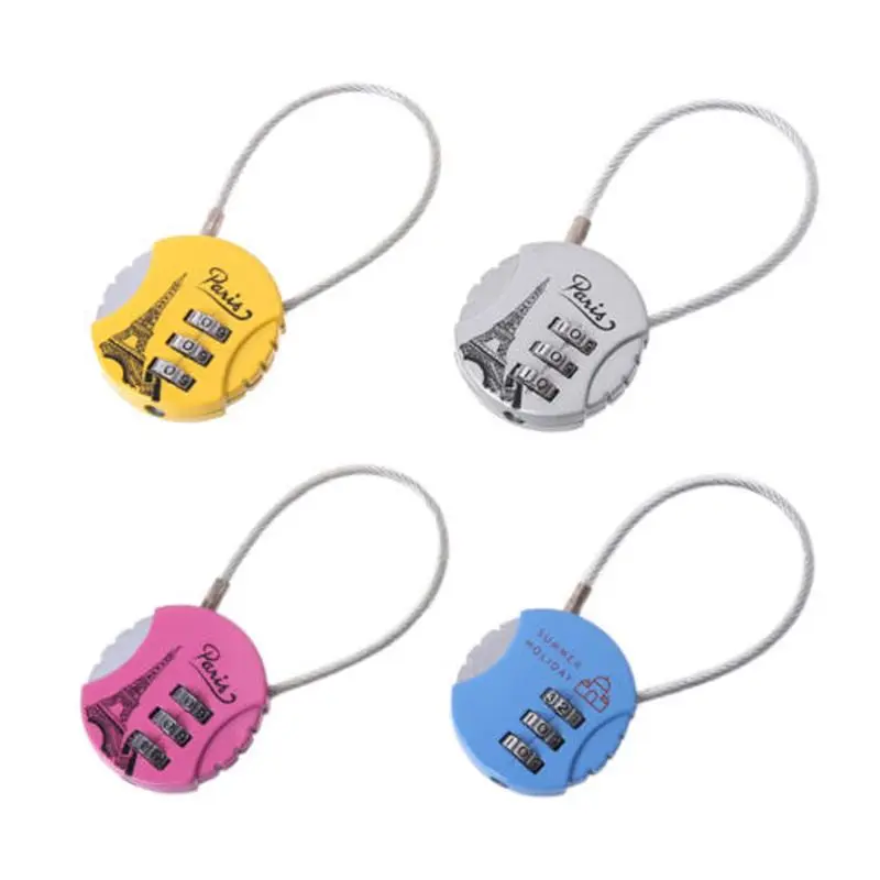 

nMini Cute 3 Digit Combination Travel Luggage Suitcase Lock Padlock Security 21B G88A
