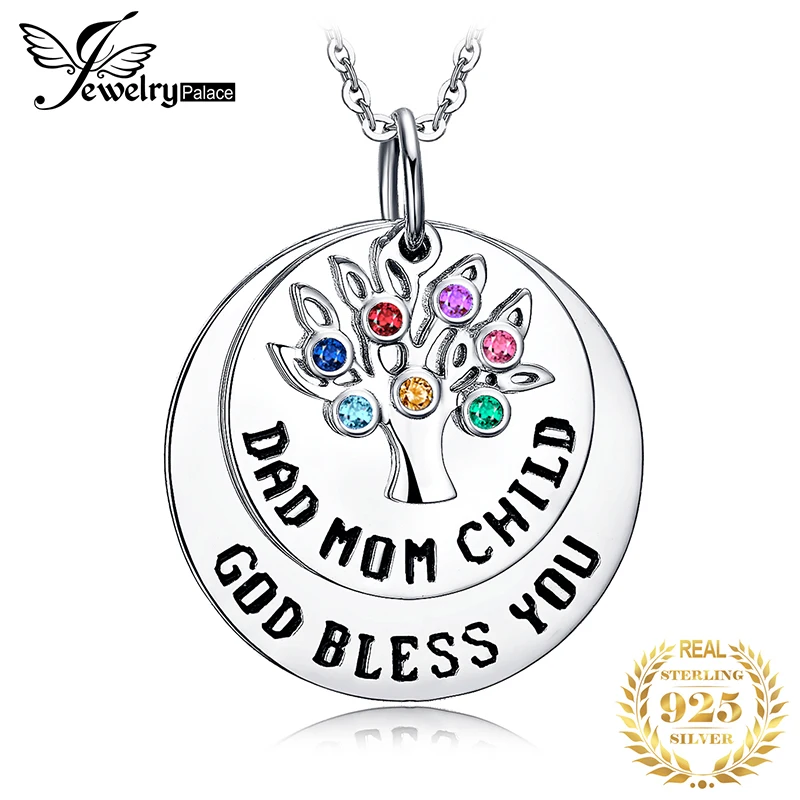 Jewelryдворцовая Персонализированная семейная Сапфировая русская имитация изумрудная Подвеска Серебро 925 пробы цепь не входит в