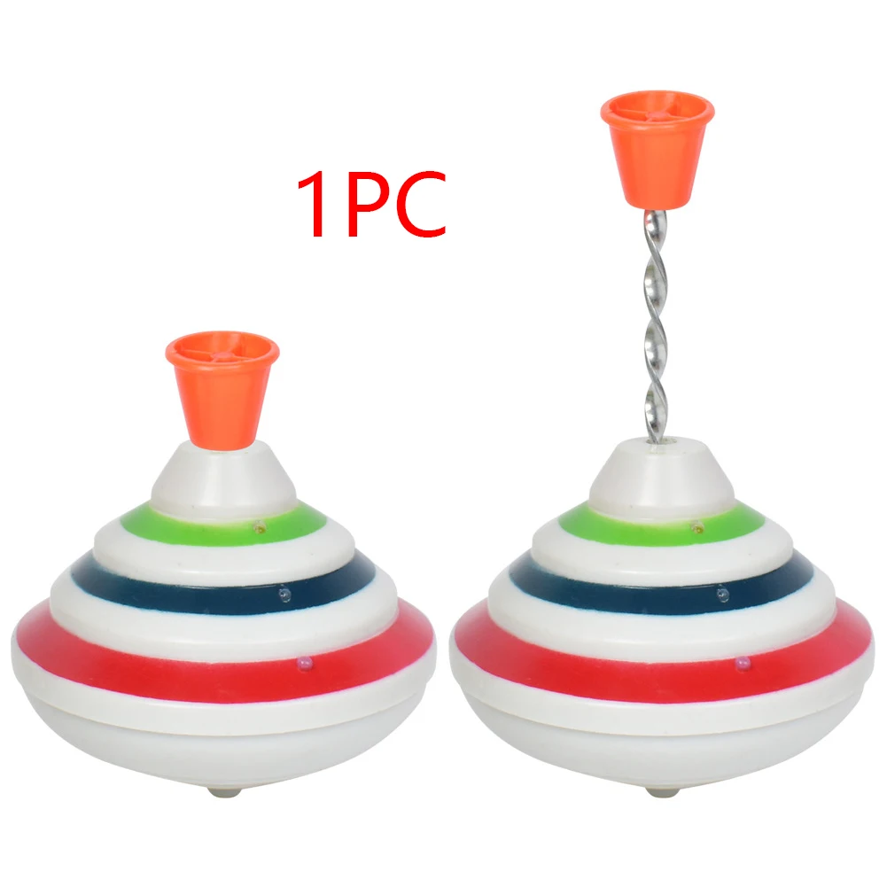 Press Battery Operated Funny Spinner Toy Kids Gyro Classic Electric Girl Portable Light Music LED Flash Boys Birthday Gift Top