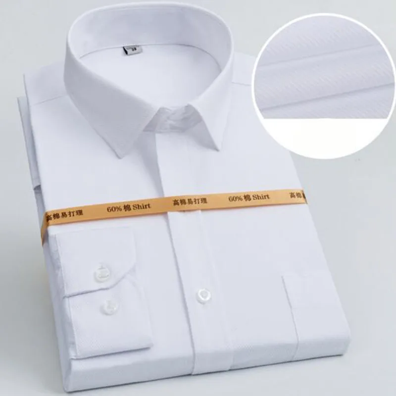 Модная мужская одежда формальные рубашки Camisa, дышащие удобные однобортные рубашки ткань высокого качества не нуждается в глажке Slim Fit