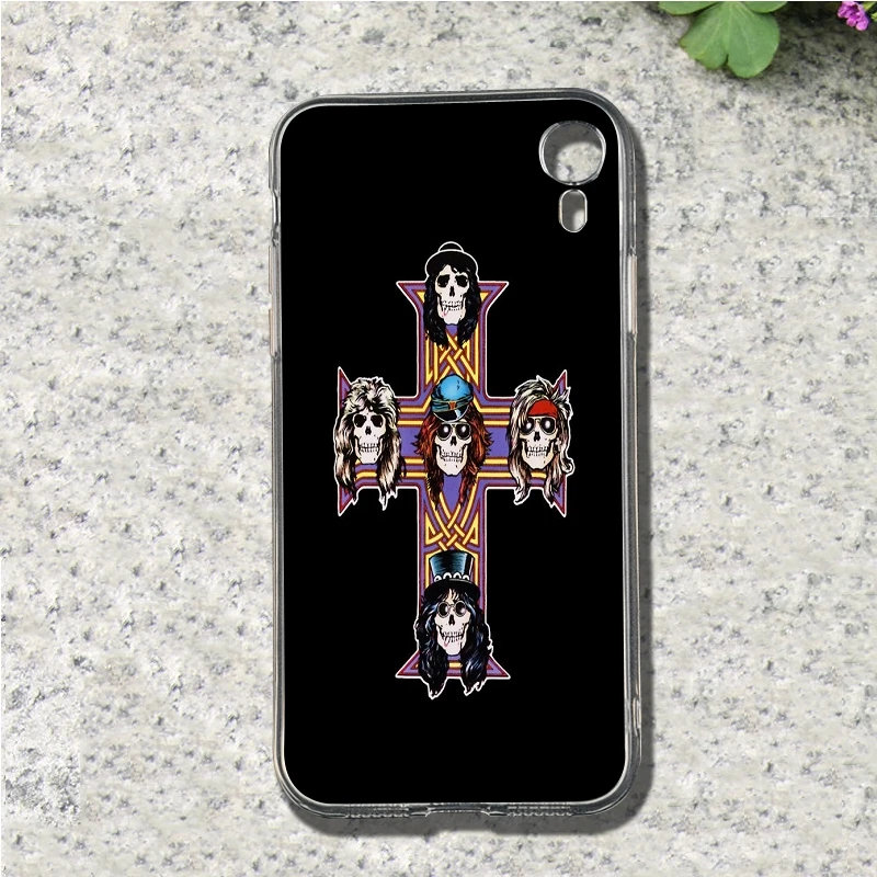 Guns n Roses мягкий чехол для мобильного телефона из ТПУ чехол для Iphone 4, 4S 5 5S SE 5C 6 6S 7 8 Plus X XS XR максимальный чехол - Цвет: NO.14