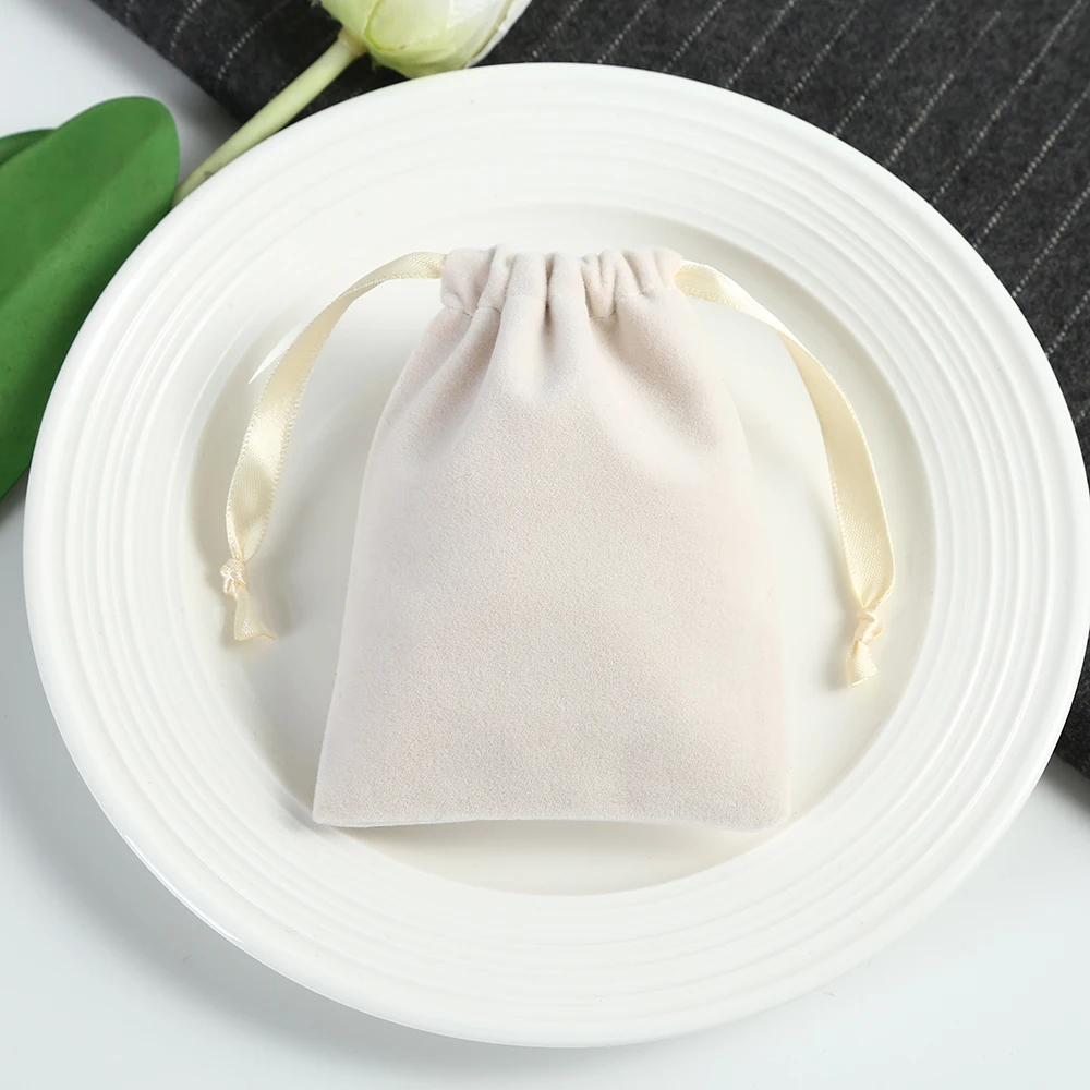 Samt-Schmuckbeutel mit Kordelzug und Seide für Hochzeit, Party, Süßigkeiten, Schmuck, Organizer, Geschenkbeutel, Ohrringe, Armbänder, Verpackung, Rosa – Detail 13